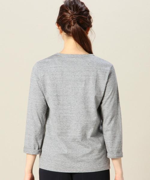 BEAUTY&YOUTH UNITED ARROWS（ビューティーアンドユースユナイテッドアローズ）の「BYBC ベーシックポケット9分袖カットソー◆（Tシャツ/カットソー・レディース・ホワイト/グレー/オリーブ/ネイビー・フリー）」の5枚目の写真