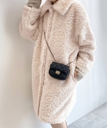 w closet | フェイクファーコート(ステンカラーコート)