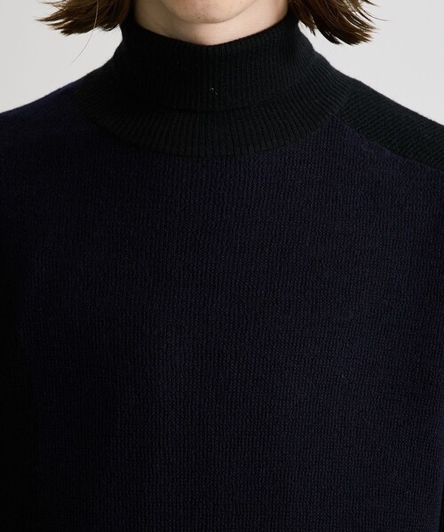 UNITED TOKYO(ユナイテッドトウキョウ)の「アームグローブタートルニット(ニット/セーター・メンズ・ライトグレー/ネイビー/ミント・2/3/1)」の4枚目の写真