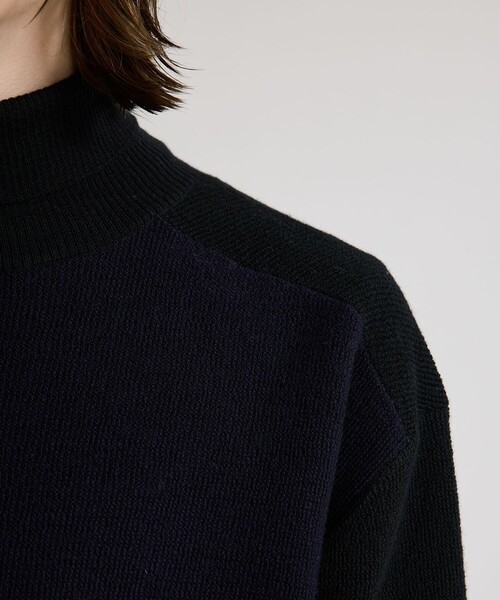 UNITED TOKYO(ユナイテッドトウキョウ)の「アームグローブタートルニット(ニット/セーター・メンズ・ライトグレー/ネイビー/ミント・2/3/1)」の5枚目の写真