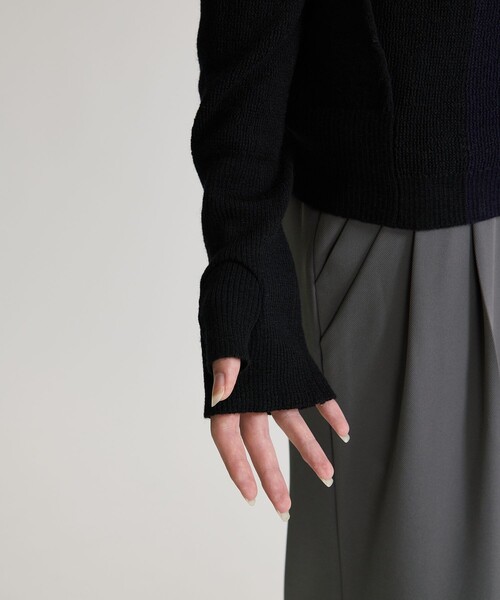 UNITED TOKYO(ユナイテッドトウキョウ)の「アームグローブタートルニット(ニット/セーター・メンズ・ライトグレー/ネイビー/ミント・2/3/1)」の7枚目の写真