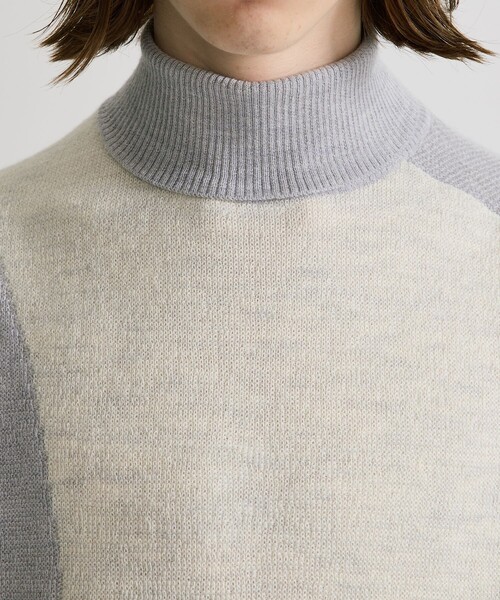 UNITED TOKYO(ユナイテッドトウキョウ)の「アームグローブタートルニット(ニット/セーター・メンズ・ライトグレー/ネイビー/ミント・2/3/1)」の9枚目の写真