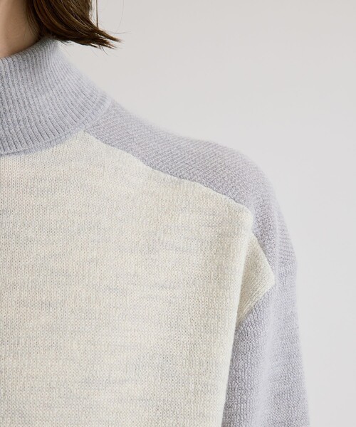 UNITED TOKYO(ユナイテッドトウキョウ)の「アームグローブタートルニット(ニット/セーター・メンズ・ライトグレー/ネイビー/ミント・2/3/1)」の10枚目の写真