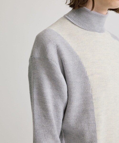 UNITED TOKYO(ユナイテッドトウキョウ)の「アームグローブタートルニット(ニット/セーター・メンズ・ライトグレー/ネイビー/ミント・2/3/1)」の11枚目の写真