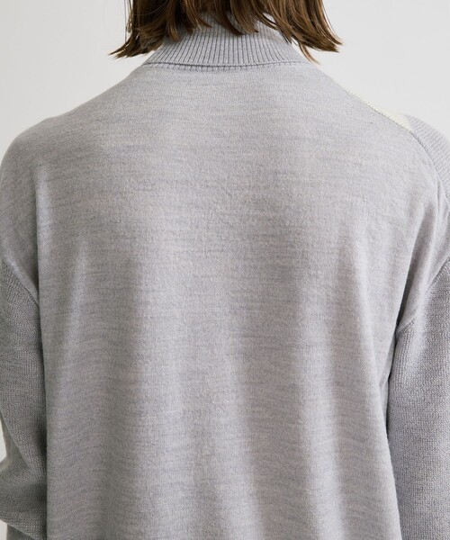 UNITED TOKYO(ユナイテッドトウキョウ)の「アームグローブタートルニット(ニット/セーター・メンズ・ライトグレー/ネイビー/ミント・2/3/1)」の13枚目の写真