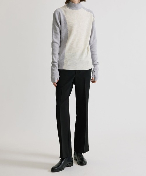 UNITED TOKYO(ユナイテッドトウキョウ)の「アームグローブタートルニット(ニット/セーター・メンズ・ライトグレー/ネイビー/ミント・2/3/1)」の18枚目の写真