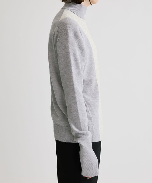 UNITED TOKYO(ユナイテッドトウキョウ)の「アームグローブタートルニット(ニット/セーター・メンズ・ライトグレー/ネイビー/ミント・2/3/1)」の20枚目の写真