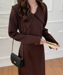 ECLIN | バックスリットAラインワンピース(ワンピース)