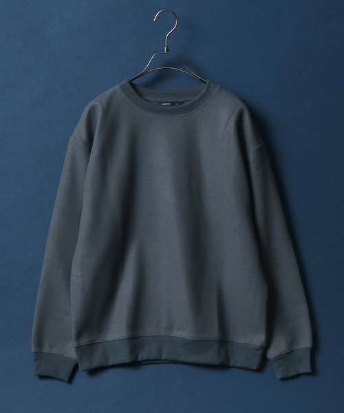 ANPAS(アンパス)の「Tech Wool Sweatshirt/テックウール トレーナー(スウェット・メンズ・グレイッシュベージュ/ブルー/グリーン/ネイビー/サンドベージュ/テラコッタ・M/L/LL)」の6枚目の写真