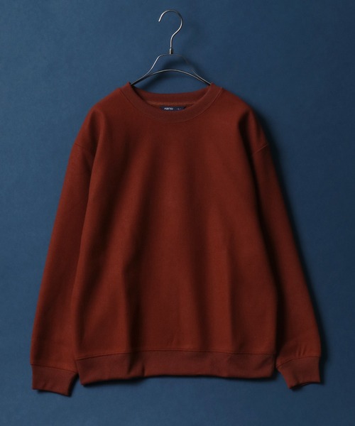 ANPAS(アンパス)の「Tech Wool Sweatshirt/テックウール トレーナー(スウェット・メンズ・グレイッシュベージュ/ブルー/グリーン/ネイビー/サンドベージュ/テラコッタ・M/L/LL)」の14枚目の写真