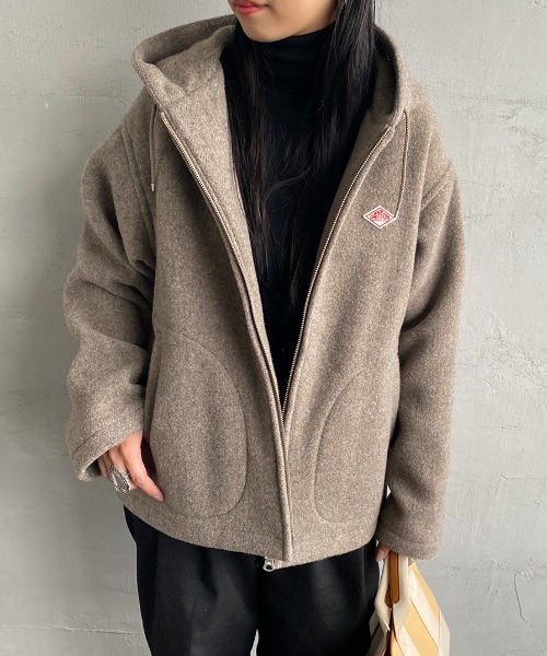 DANTON（ダントン）の「[DANTON/ダントン] ウールライトパイル ジップフードジャケット（その他アウター・レディース・ベージュ/ネイビー・36）」の5枚目の写真