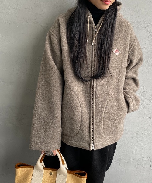 DANTON（ダントン）の「[DANTON/ダントン] ウールライトパイル ジップフードジャケット（その他アウター・レディース・ベージュ/ネイビー・36）」の13枚目の写真
