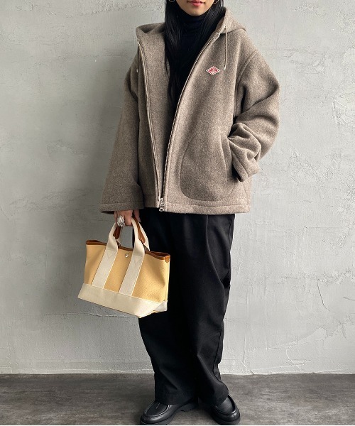 DANTON（ダントン）の「[DANTON/ダントン] ウールライトパイル ジップフードジャケット（その他アウター・レディース・ベージュ/ネイビー・36）」の8枚目の写真