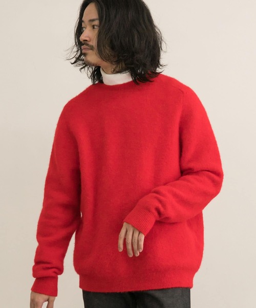 URBAN RESEARCH(アーバンリサーチ)の「スーリーアルパカクルーネックニット(ニット/セーター・メンズ・ネイビー/レッド/グリーン/ベージュ系その他・MEDIUM/LARGE)」の1枚目の写真