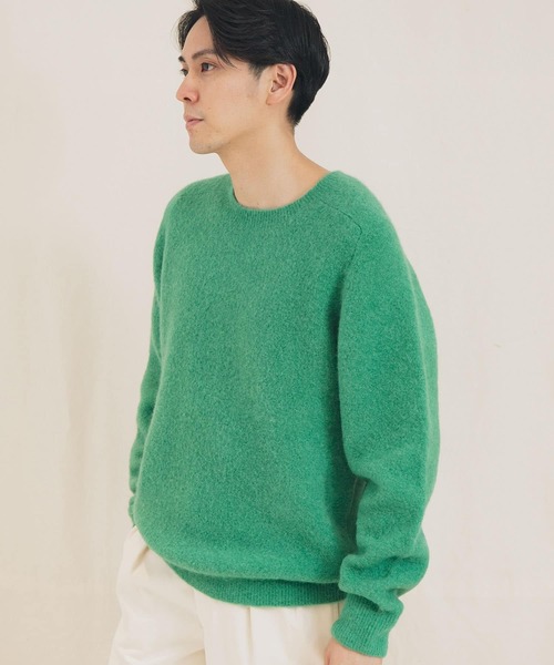 URBAN RESEARCH(アーバンリサーチ)の「スーリーアルパカクルーネックニット(ニット/セーター・メンズ・ネイビー/レッド/グリーン/ベージュ系その他・MEDIUM/LARGE)」の3枚目の写真
