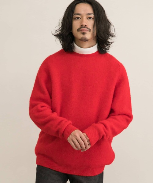 URBAN RESEARCH(アーバンリサーチ)の「スーリーアルパカクルーネックニット(ニット/セーター・メンズ・ネイビー/レッド/グリーン/ベージュ系その他・MEDIUM/LARGE)」の18枚目の写真