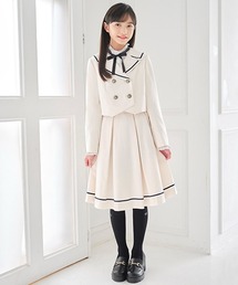mezzo piano Junior（メゾピアノジュニア）の「セーラーショートジャケット＆タックスカートセット（スーツセット・キッズ）」
