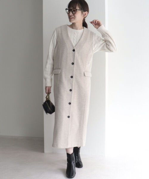 fredy emue（フレディエミュ）の「ニットメルトンジレジャンスカ（ジャンパースカート・レディース・ブルー/アイボリー/チャコールグレー・36/38）」の17枚目の写真