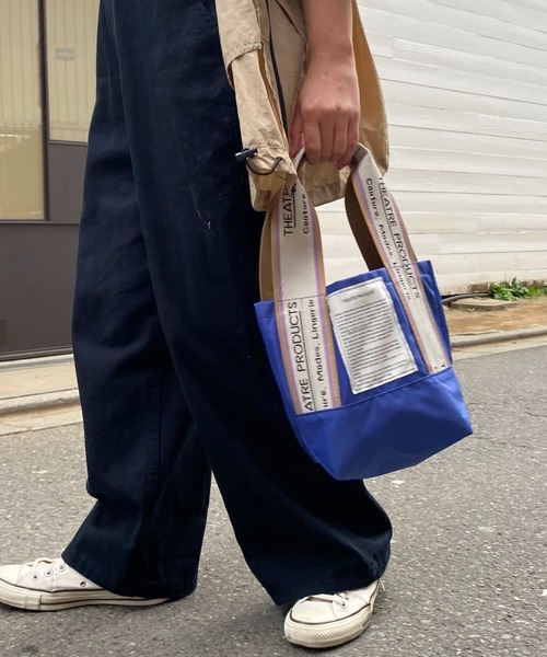 THEATRE PRODUCTS（シアタープロダクツ）の「THEATRE PRODUCTS / Dailyrusset別注 ジャガードテープ2wayバッグ（S）（ショルダーバッグ・レディース・グリーン/ピンク/ブルー/グレー/レモンイエロー/ベビーピンク/ブラック/ピンク系その他2/ベージュ/オレンジ/ブルー系その他/ブラウン/ボルドー/グレー系その他/アイボリー/オフホワイト/ブラック系その他/カーキ/オレンジ系その他/ベージュ系その他・FREE）」の12枚目の写真