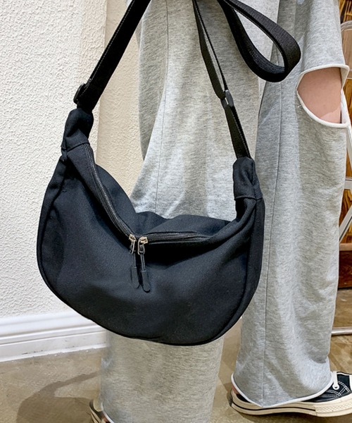 florist（フローリスト）の「【軽量】ユニセックスメッセンジャーショルダーバッグ（ショルダーバッグ・レディース・ホワイト/ブラック・FREE）」の5枚目の写真