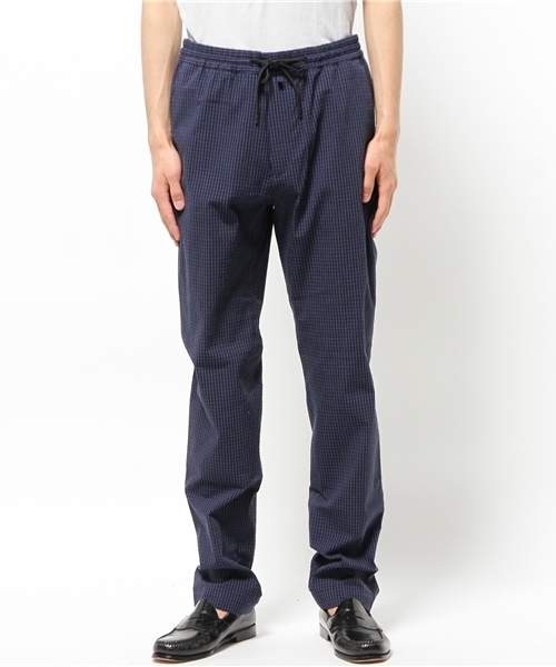 EDIFICE（エディフィス）の「◇C/PEサッカーギンガムシャーリングイージーパンツ（その他パンツ・メンズ・ブルー系その他・48/42/44/46）」の4枚目の写真