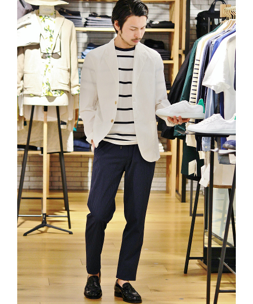 EDIFICE（エディフィス）の「◇C/PEサッカーギンガムシャーリングイージーパンツ（その他パンツ・メンズ・ブルー系その他・48/42/44/46）」の12枚目の写真