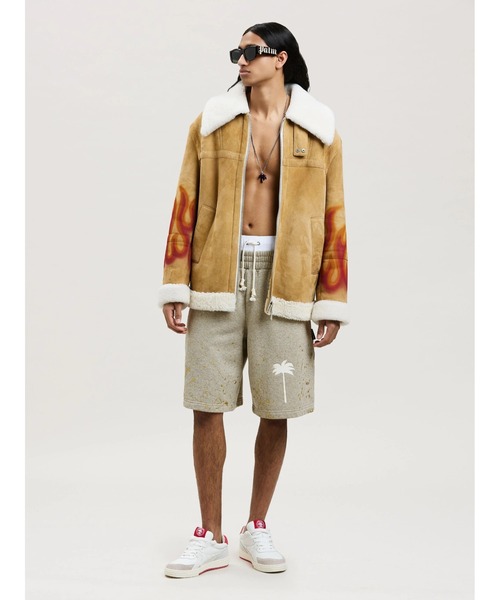 Palm Angels（パームエンジェルス）の「PalmAngels/パームエンジェルス/PXPPAINTED CLASSIC SWEAT SHORTPANTS（スウェットパンツ・メンズ・グレー・S/M/L）」の4枚目の写真