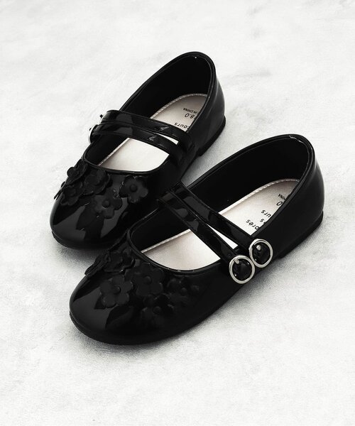 apres les cours（アプレレクール）の「お花モチーフストラップシューズ（パンプス・キッズ・ブラック/オフホワイト・14/19/18/20/16/15 /17）」の11枚目の写真