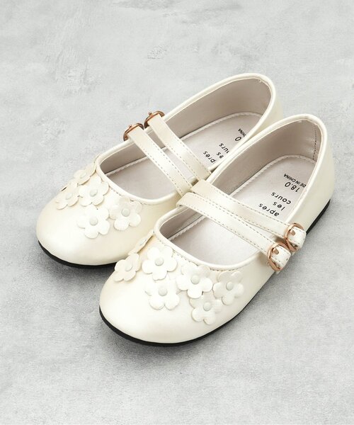 apres les cours（アプレレクール）の「お花モチーフストラップシューズ（パンプス・キッズ・ブラック/オフホワイト・14/19/18/20/16/15 /17）」の12枚目の写真