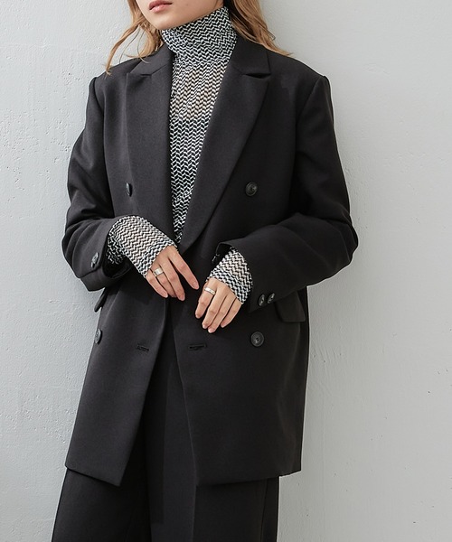 Lui's(ルイス)の「【23SS】バイカラーメッシュハイネックトップス(Tシャツ/カットソー・レディース・ホワイト/ブラウン・FREE)」の9枚目の写真