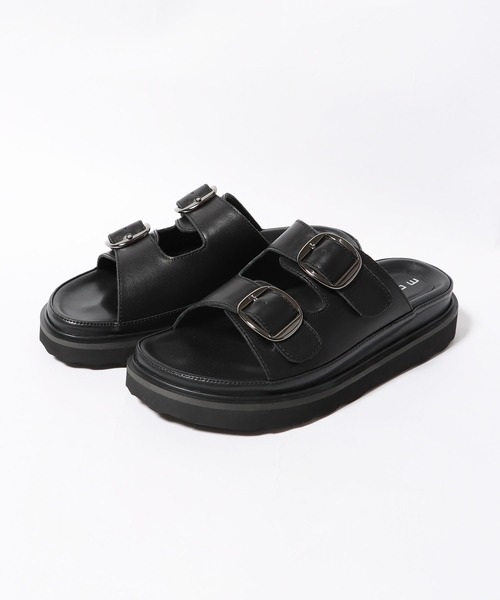 MOHI（モヒ）の「MOHI/モヒ サンダル  厚底 ダブルベルトサンダル（サンダル・レディース・ブラック・36/37/38）」の16枚目の写真