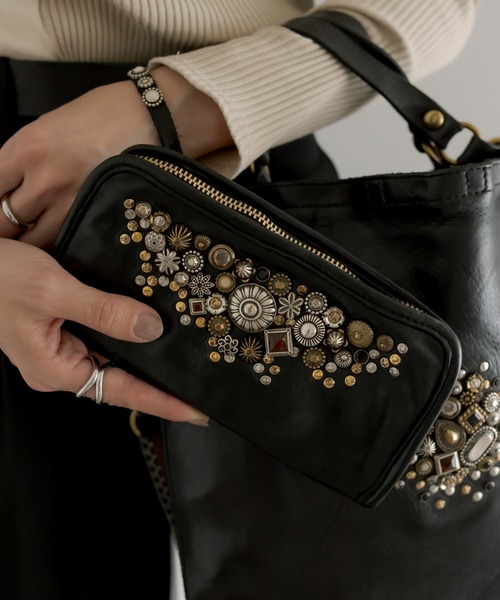 CAMPOMAGGI（カンポマッジ）の「《WEB限定》【CAMPO MAGGI(カンポマッジ)】スタッズ長財布（財布・レディース・ブラック・FREE）」の15枚目の写真