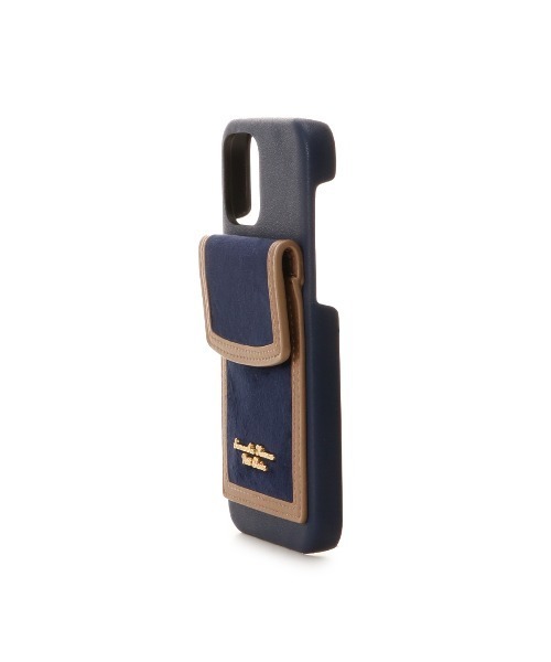 Samantha Thavasa Petit Choice（サマンサタバサ　プチチョイス）の「ベロアポケット付きiPhoneケース13pro（スマホケース/カバー・レディース・ネイビー/レッド/オフホワイト・FREE）」の4枚目の写真