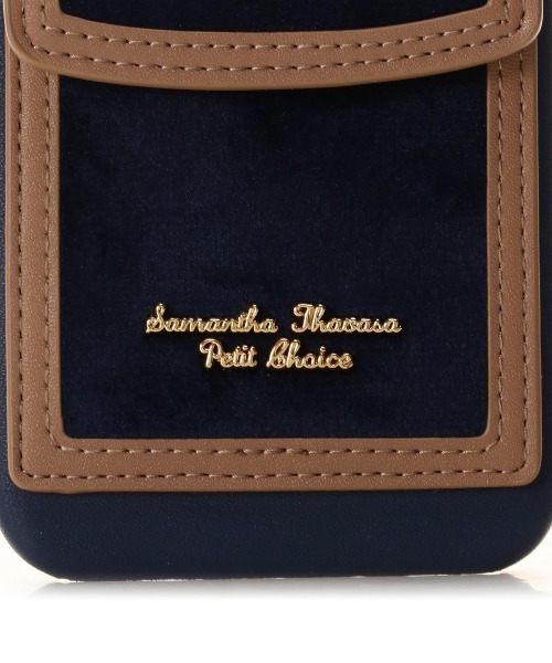 Samantha Thavasa Petit Choice（サマンサタバサ　プチチョイス）の「ベロアポケット付きiPhoneケース13pro（スマホケース/カバー・レディース・ネイビー/レッド/オフホワイト・FREE）」の5枚目の写真