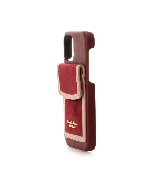 Samantha Thavasa Petit Choice（サマンサタバサ　プチチョイス）の「ベロアポケット付きiPhoneケース13pro（スマホケース/カバー・レディース・ネイビー/レッド/オフホワイト・FREE）」の8枚目の写真