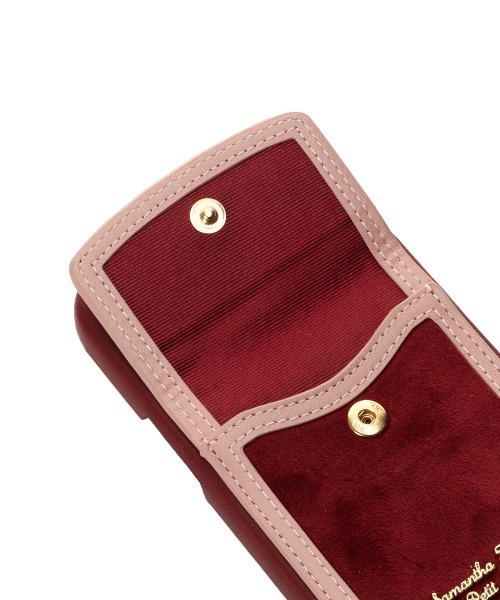 Samantha Thavasa Petit Choice（サマンサタバサ　プチチョイス）の「ベロアポケット付きiPhoneケース13pro（スマホケース/カバー・レディース・ネイビー/レッド/オフホワイト・FREE）」の9枚目の写真