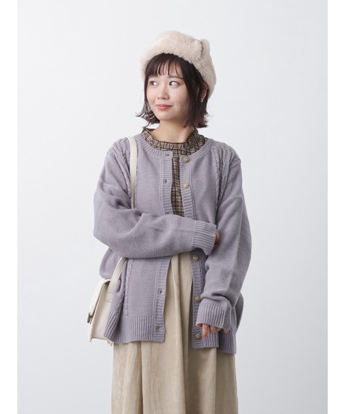 ehka sopo（エヘカソポ）の「ケーブル編みカーディガン（カーディガン