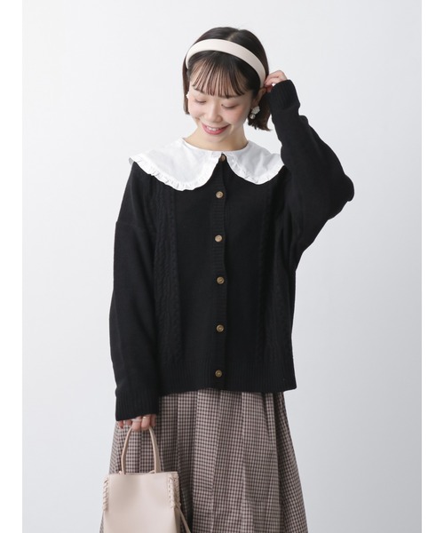 ehka sopo（エヘカソポ）の「ケーブル編みカーディガン（カーディガン