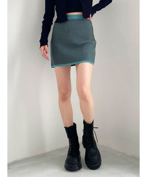 EMODA(エモダ)の「3Dファブリックニットスカート(スカート・レディース・ブラック/ベージュ/ブルー/グリーン・FREE)」の11枚目の写真