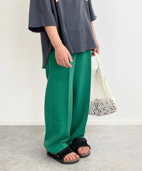 CIAOPANIC TYPY（チャオパニックティピー）の「【KIDS】ジャージーカラースラックスパンツ（スラックス・キッズ・レモンイエロー/グリーン/ライトグレー・M/XXL/XL/L/S）」の2枚目の写真