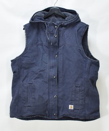 Carhartt（カーハート）の「【ヴィンテージ古着】Carhartt / カーハート 裏ボア フード付き ダックベスト ジュニアサイズ（ベスト・キッズ）」