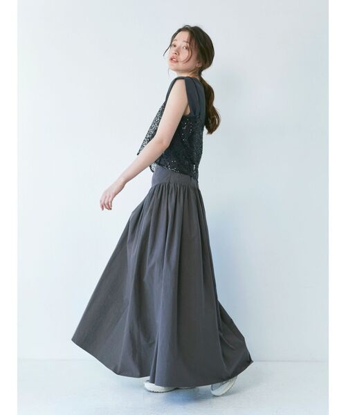 Ungrid（アングリッド）の「ハイウエストボリュームマキシスカート（スカート・レディース・チャコールグレー/オフホワイト/その他1・FREE）」の21枚目の写真