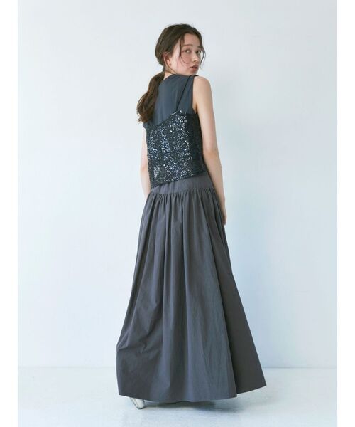 Ungrid（アングリッド）の「ハイウエストボリュームマキシスカート（スカート・レディース・チャコールグレー/オフホワイト/その他1・FREE）」の17枚目の写真