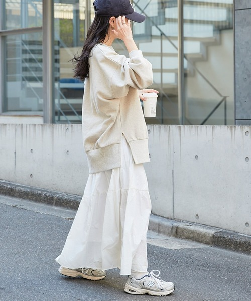 CIAOPANIC TYPY（チャオパニックティピー）の「ドロストナイロンティアードボリュームスカート（スカート・レディース・ベージュ/オフホワイト/オリーブ/ブラック・FREE）」の14枚目の写真