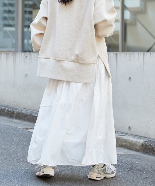 CIAOPANIC TYPY（チャオパニックティピー）の「ドロストナイロンティアードボリュームスカート（スカート・レディース・ベージュ/オフホワイト/オリーブ/ブラック・FREE）」の9枚目の写真