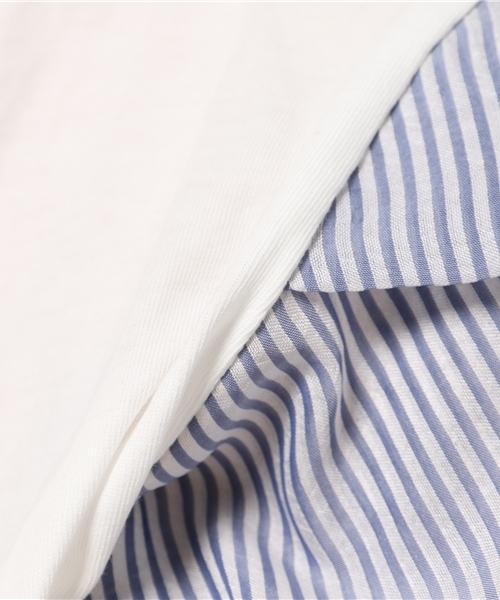CIAOPANIC TYPY（チャオパニックティピー）の「ストライプデザインスリープT（Tシャツ/カットソー・レディース・オフホワイト/ネイビー/ブラック・FREE）」の12枚目の写真