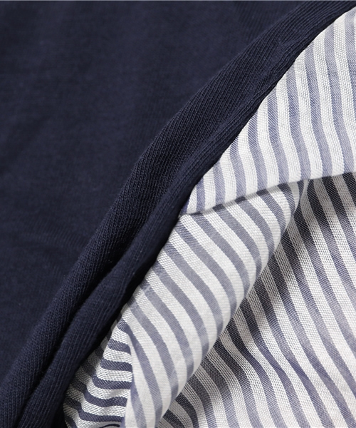 CIAOPANIC TYPY（チャオパニックティピー）の「ストライプデザインスリープT（Tシャツ/カットソー・レディース・オフホワイト/ネイビー/ブラック・FREE）」の13枚目の写真