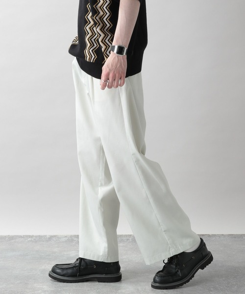 RAGEBLUE(レイジブルー)の「ドレープ/タックワイドスラックス(スラックス・メンズ・グリーン系その他/ダークグレー/ホワイト/ブラック・MEDIUM/LARGE/SMALL)」の5枚目の写真