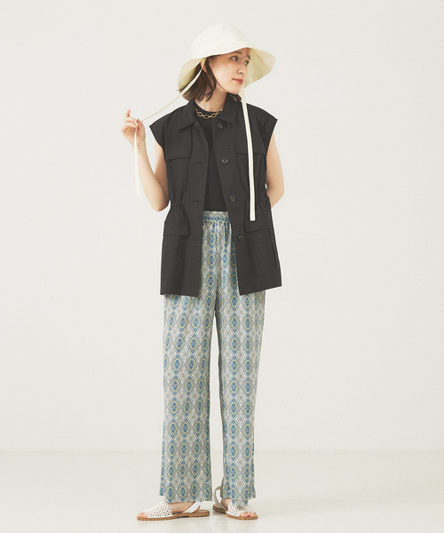 abahouse mavie（アバハウスマヴィ）の「紐付きサンシェードハット（ハット・レディース・ブラック/アイボリー・フリー）」の5枚目の写真