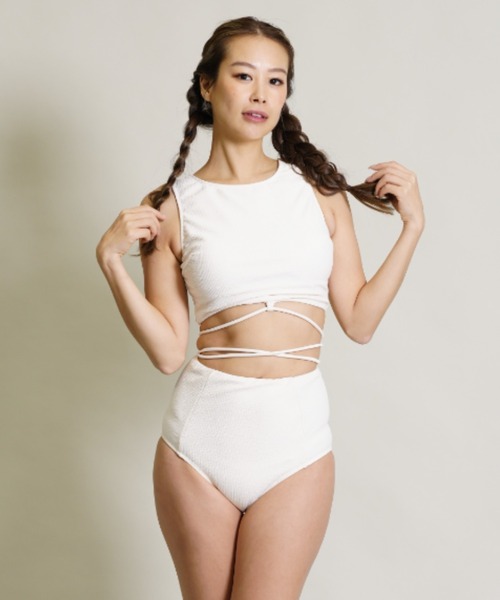 UNGRID/アングリッド 無地/変形クロップドビキニ 623006（水着